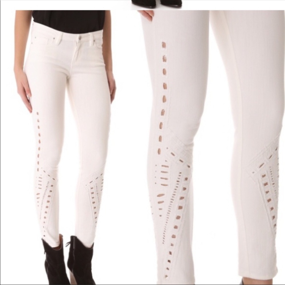 Iro white jeans with cutout